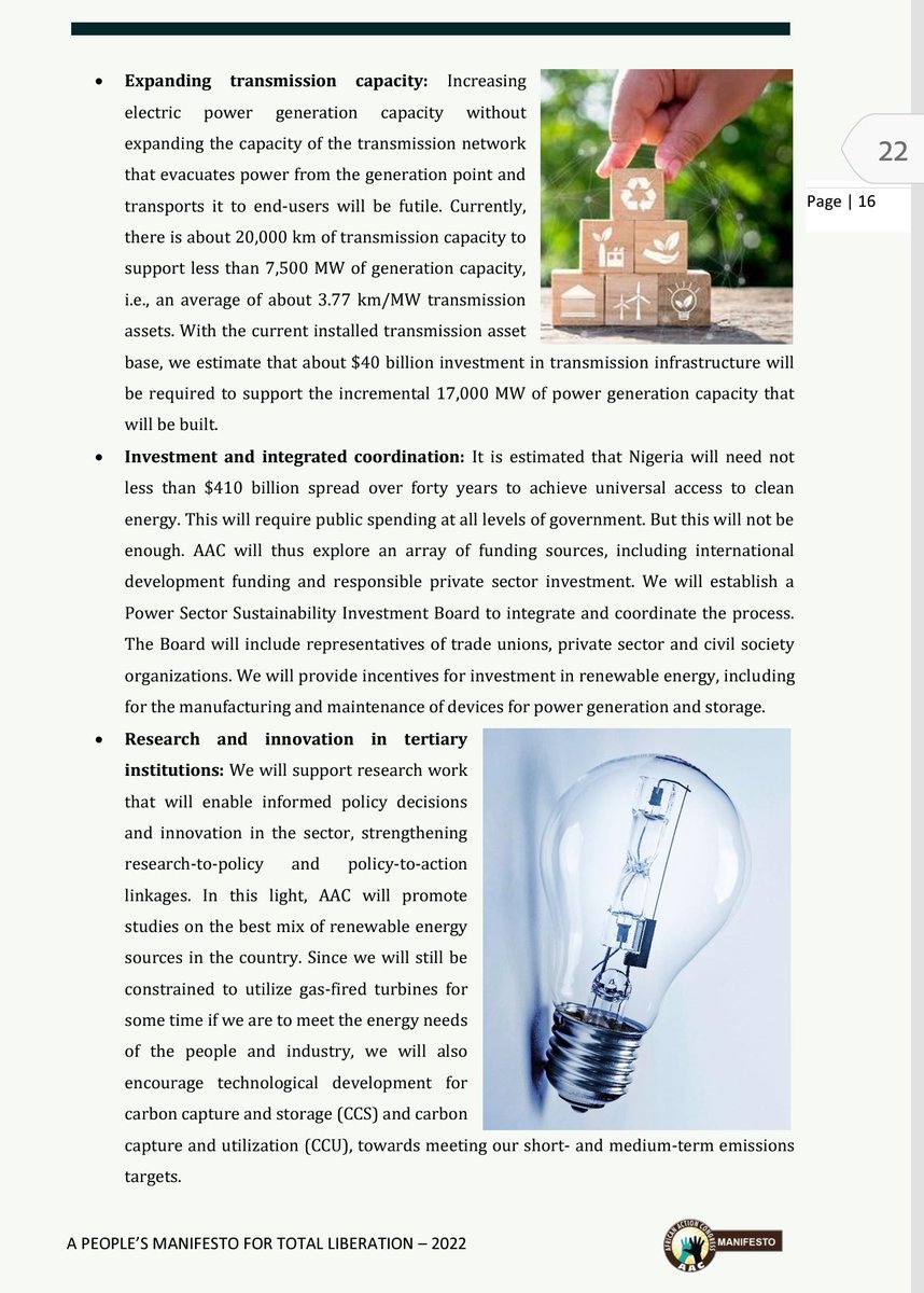 the @aacparty would have renationalised them before funding them at the public’s expense. we would have reformed the sector so that decision making process was handled democratically by electricity sector workers and consumer boards and mass organisations. and modernised the tcn.