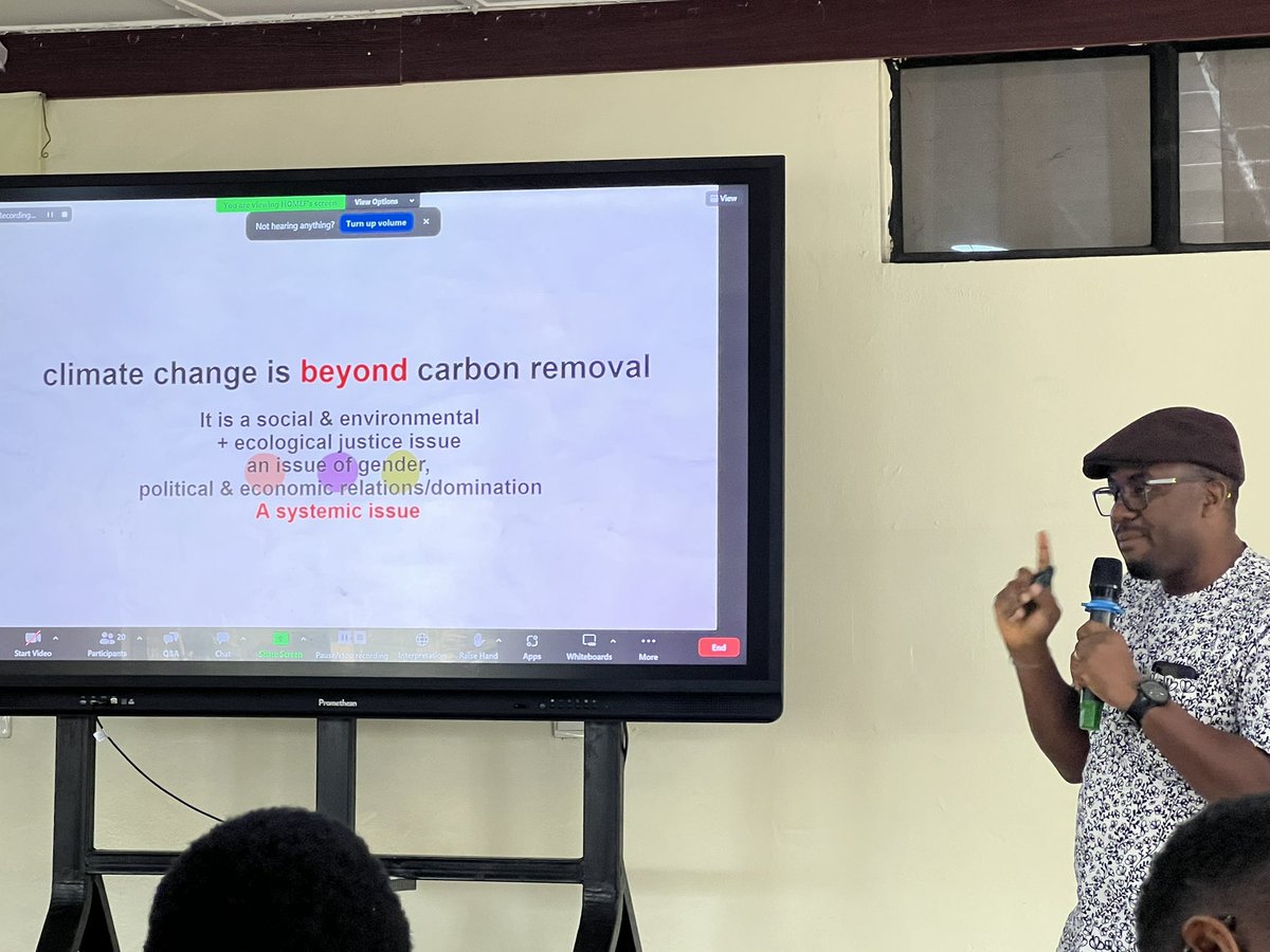 Climate action goes beyond carbon removal. Climate change requires #SystemChange 
<a href="/tifekorede/">Babawale Obayanju</a> <a href="/EcoHomef/">Health of Mother Earth</a> 
 #schoolOfEcology