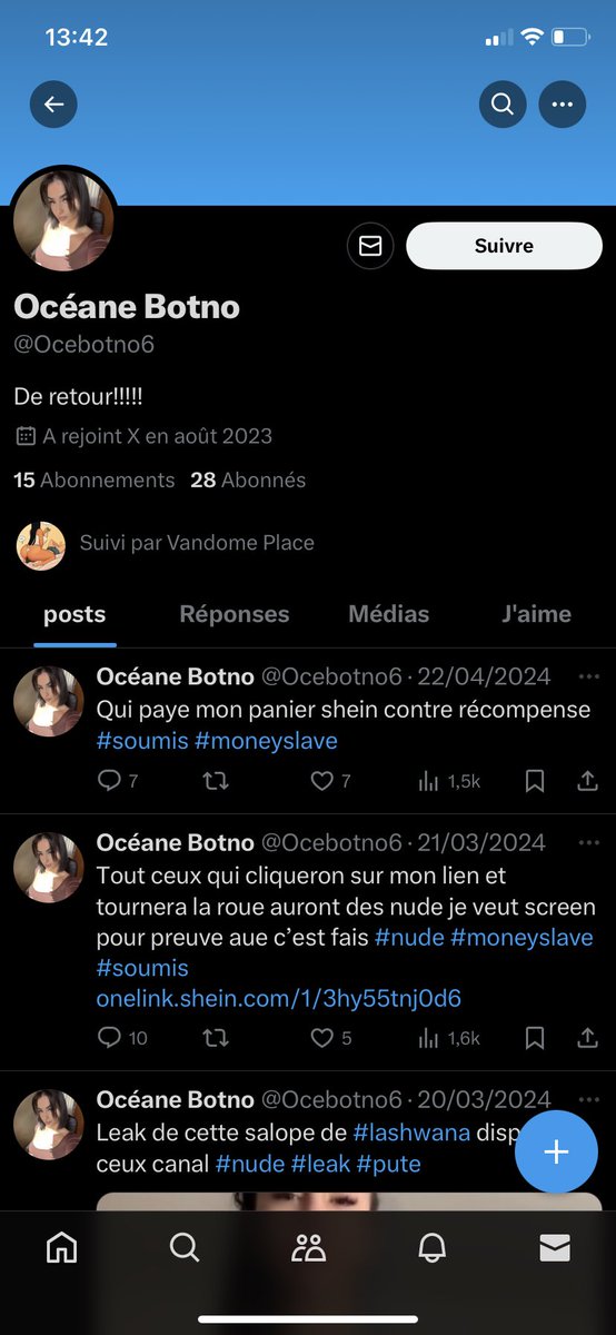 le fait que dans son copier coller y’a marqué « nom du modèle » et qu’il se fait passer pour une fille pour gratter des moneyslave 💀 💀 💀