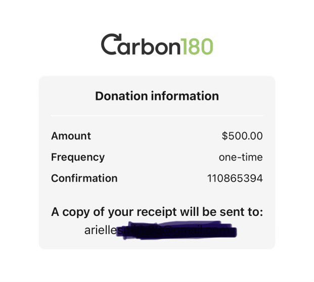 Thanks to all that donated to Arielle’s IB project exploring the effects of global warming! Her initial goal was to raise $100.00 by selling cookies, but with your support she was able to donate $500.00 to @carbon_180 ! 😱👏🏾👏🏾🎉

She received a perfect score on her presentation!