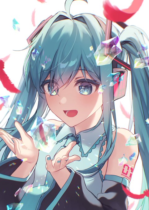 「blue nails twintails」 illustration images(Latest)