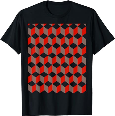 Isometric Cube Pattern Red Grey Black Geometric Art Cut Out #tshirt #taiche #isometricart #isometric #isometricdesign #art #illustration #digitalart #lowpoly #design #graphicdesign #isometricillustration #artwork #isometrics amzn.eu/d/hTIIR3A #Amazon via @Amazon