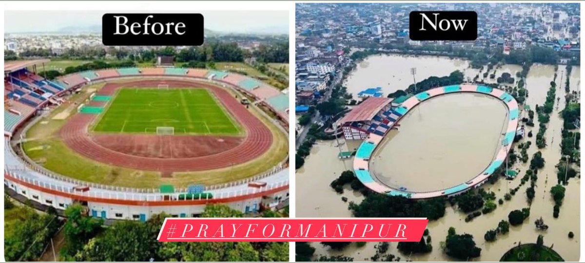 Pray for Manipur 💔🙏..The whole Imphal is flooded..#savemanipur #manipurflood #cycloneremal