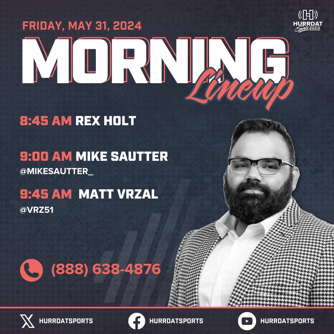 We're getting you ready for the weekend on Hurrdat Sports Radio at 7 a.m. @ralulla and @damonbenning are joined by voice of OSU baseball Rex Holt, @MikeSautter_ and @Vrz51.