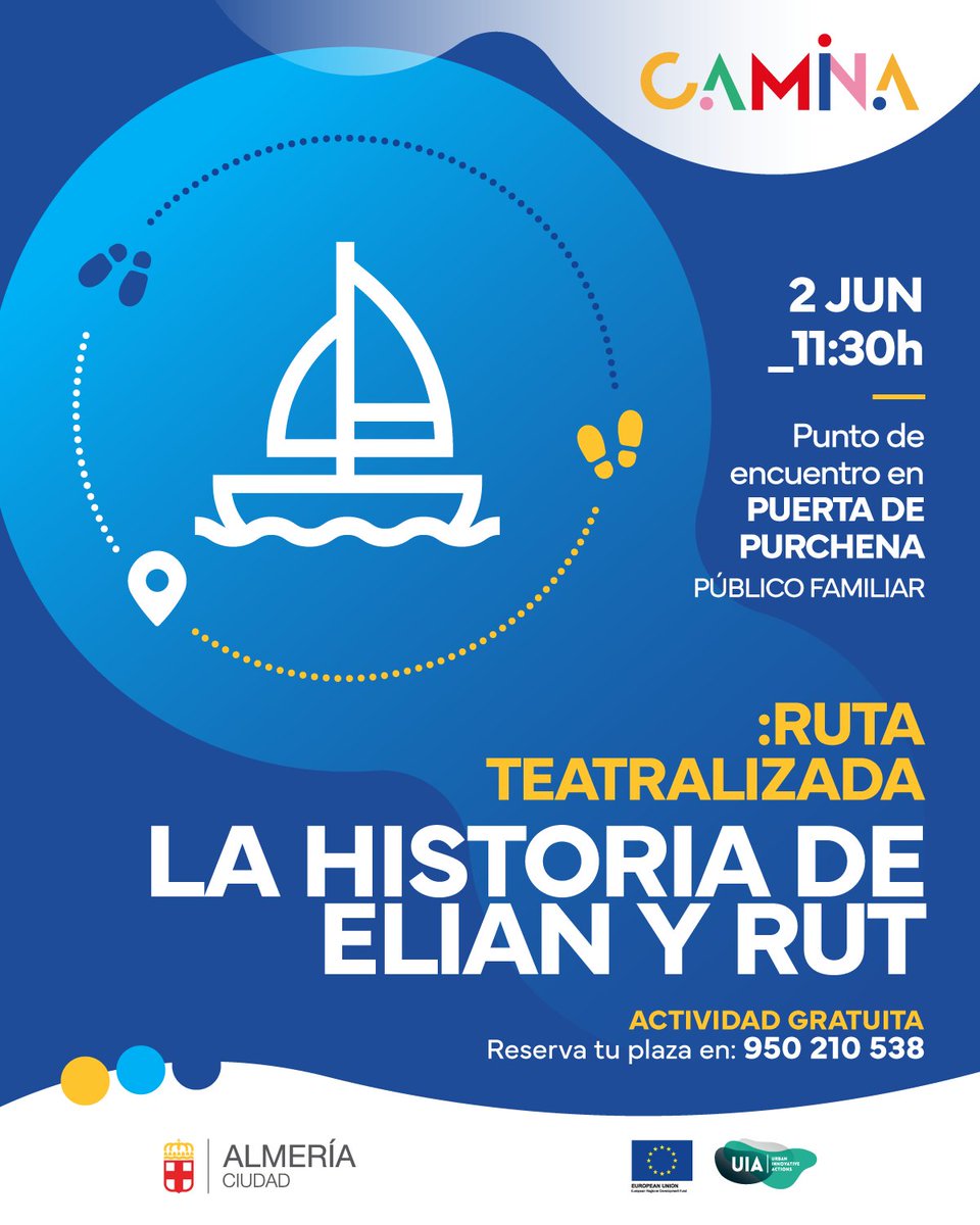 ¿Preparados para una nueva ruta teatralizada? 😊 🏺 Elián y su padre nos contarán sus vivencias y memorias, a través del oficio de comerciante, y viajaremos hasta Almariya, su puerto, y la vida de la ciudad. Reserva tu plaza llamando al 950 210 538. #AlmeríaCAMINA @aytoalm