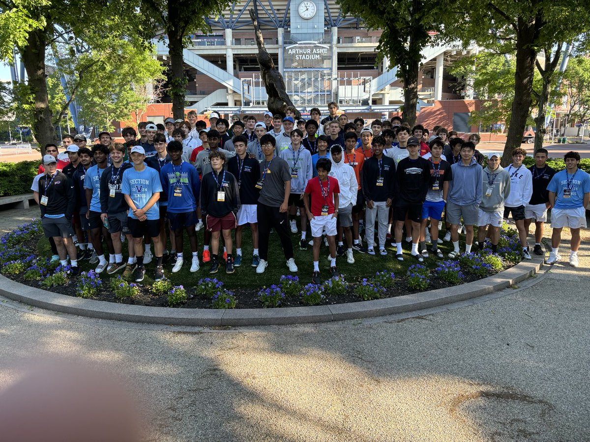 Section IX getting ready for the state tournament at the US tennis center