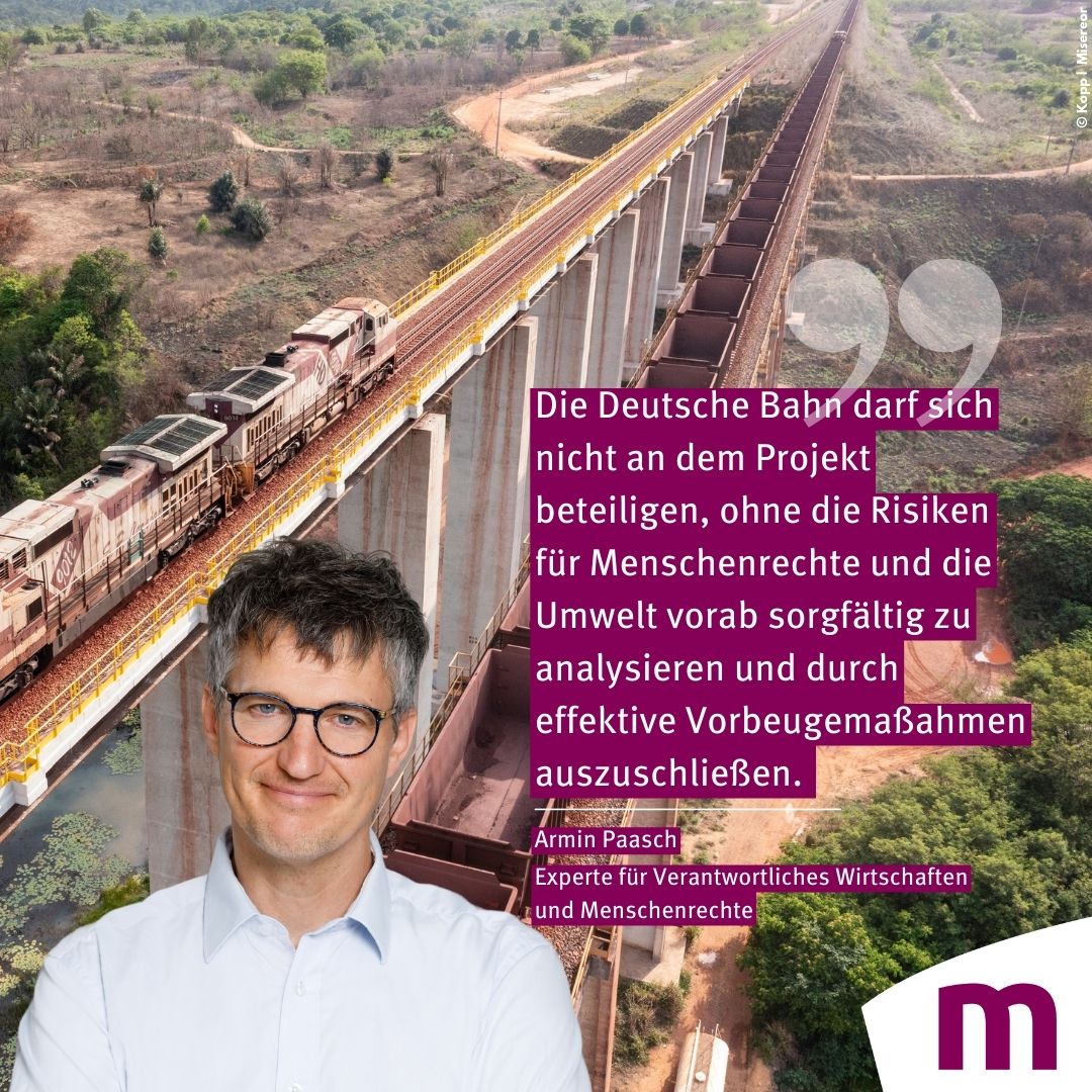 Misereor's tweet photo. Lebensgrundlage traditioneller Gemeinschaften in #Brasilien durch Bahnprojekt mit möglicher Beteiligung der @DB_Bahn bedroht! Gemeinsam mit FDCL, @JusticaTrilhos, @KoBrasilien & Rettet den Regenwald e.V. überreichten wir heute einen
Beschwerdebrief an die Deutsche Bahn AG. Zur Pressemitteilung➡https://t.co/nN1ttsJ0VV