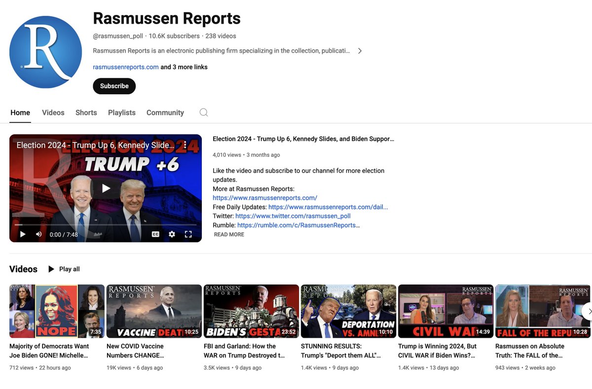 About 50M Americans know someone who died from the VAX 62% of voters believe the 2020 election was affected by cheating 66% of voters are concerned our Nov elections will be affected by cheating Where? Here -> youtube.com/@rasmussen_poll