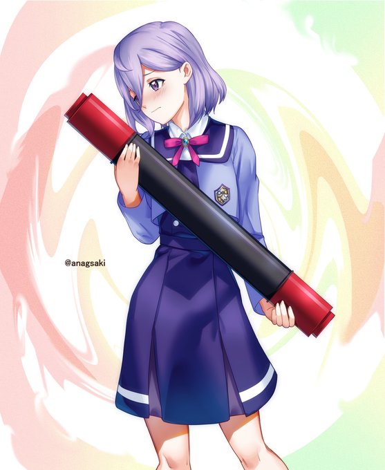 「purple skirt school uniform」 illustration images(Latest)