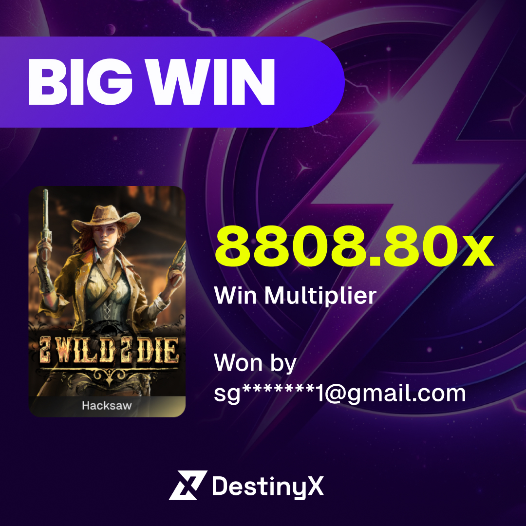 playdestinyx's tweet photo. 🎰 8808x in 2 Wild 2 Die Slots from Hacksaw Gaming 😍

Want to get credit to try? Like, RT, tag 3 friends &amp; comment your DestinyX username to have a chance to get $10 DestinyX credit!

3 lucky winners 🎉

👉 https://t.co/BFi9saoQ5J https://t.co/na8qwj2PGy