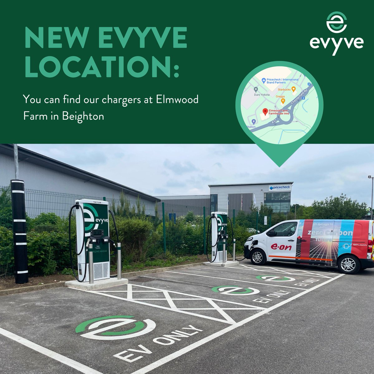 Welcome to Elmwood Farm!⚡ 

Conveniently located in Sheffield, this charging spot is ready to power up your journey 👉 evyve.co.uk/locations/shef…

#ElmwoodFarm #SheffieldCharging #Evyve #EVNetwork #EV #EVCharging #ElectricVehicle #ElectricCharging #EVChargers #Sustainability