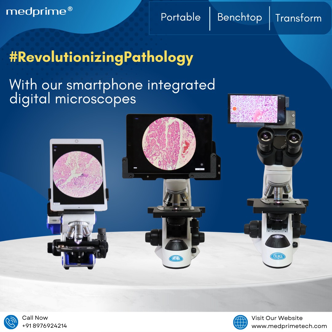 medprimetech's tweet image. CILIKA, the world’s first smartphone integrated digital microscope for clinical and research applications. Know more about the variants and their unique features. 

#medprimetechnologies #digitalmicroscopes #smartmicroscopy #digitalhealth #smartpathology #newagediagnostics