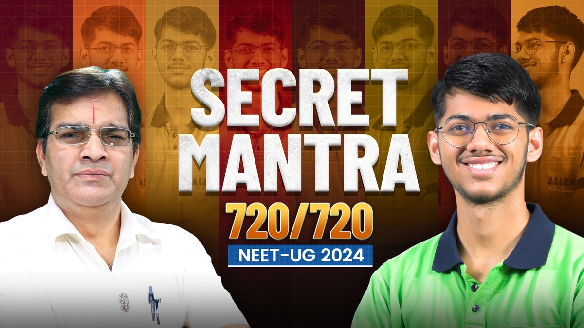 720/720 NEET 2024 | Secrets of Top Scorer | Emotional Story of Divyansh | ALLEN

👉🏻Check the full story here: youtu.be/bCDktTbUVfU?si…

#neet2024 #neettopper #neetresult #neetanswerkey #allenresult #perfectscore #neet2024exam #allenkota #kotacoaching