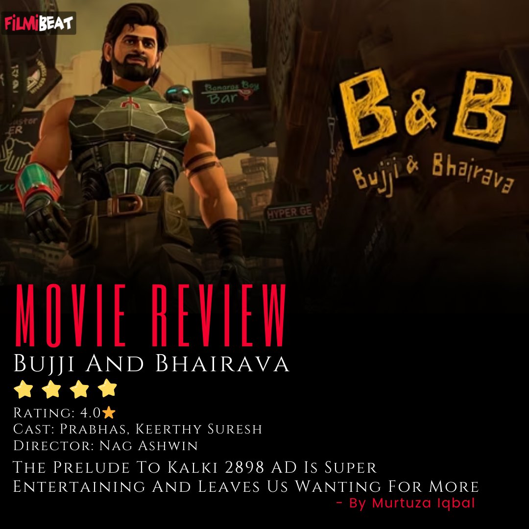 Bujji and Bhairava: The Prelude To Kalki 2898 AD - a thrilling ride with Prabhas and Keerthy Suresh! Dive into our review for all the details! 🌟🎬 Read more at: filmibeat.com/bollywood/revi… #BujjiAndBhairava #Kalki2898AD #BujjiAndBhairavaReview #Prabhas #KeerthySuresh @PrimeVideoIN