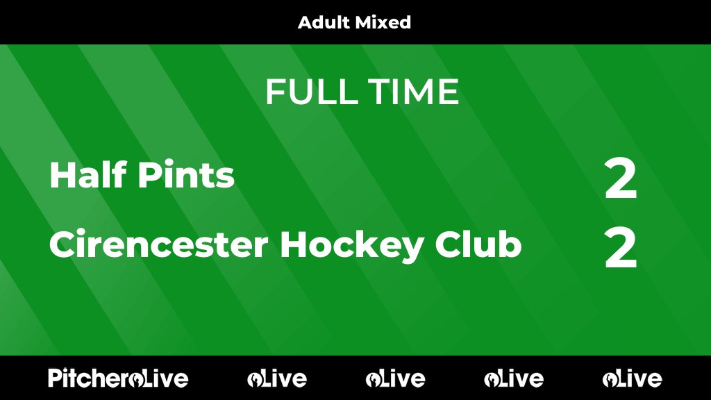 FULL TIME: Half Pints 2 - 2 Cirencester Hockey Club
#HALCIR #Pitchero
cirencesterhockeyclub.co.uk/teams/208370/m…