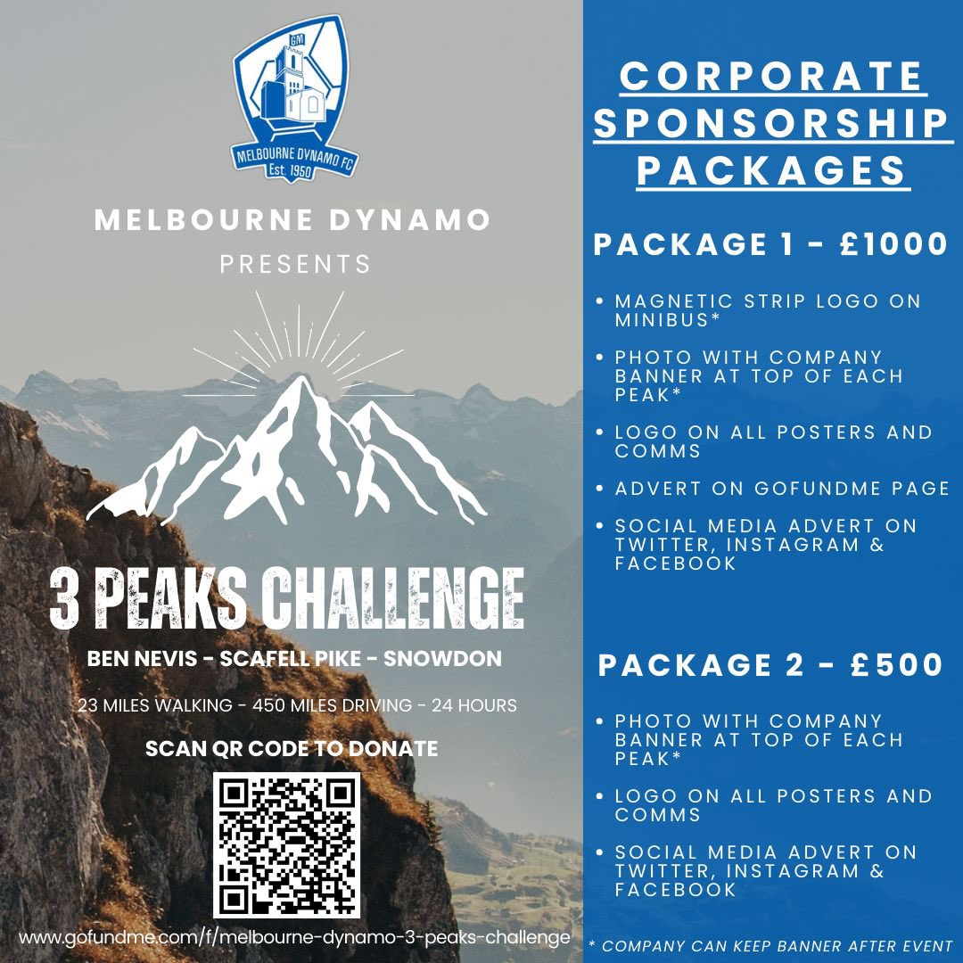 melbournedynamo's tweet photo. Introducing our Corporate Sponsorhip packages for our 3 Peaks Challenge fundraiser!

Deadline is Friday 14th June to purchase.

Don’t miss out! https://t.co/gy0ZmtCaBH