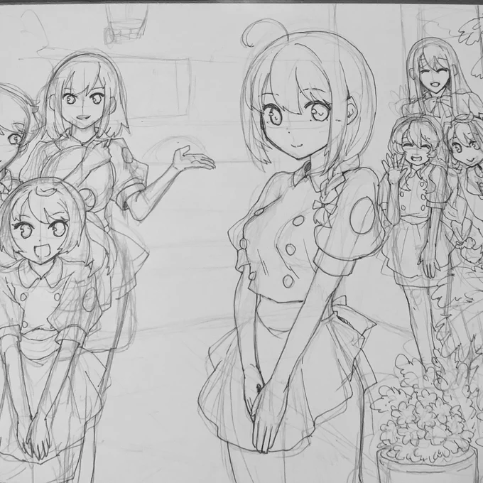今日中に色紙描き終わるかなこれ 