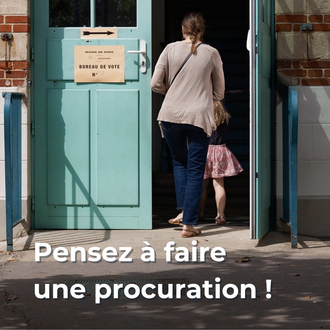 Vous ne serez pas à Paris le 9 juin pour les élections européennes ? N'oubliez pas d'établir une procuration pour vous assurer de pouvoir voter ! Le mode d'emploi est à retrouver ici 👉paris.fr/pages/tout-sav…