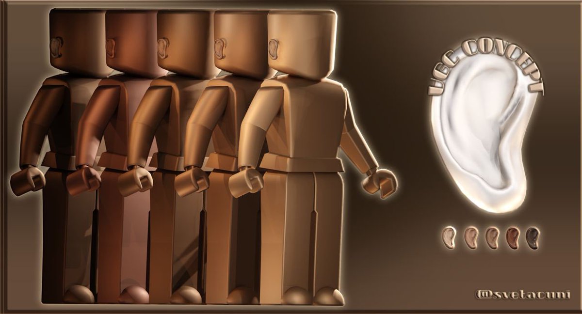 svetacuni's tweet image. ✿ UGC CONCEPT #1 REVEAL
The Realistic Human Ears.✿  #RobloxDev #RobloxUGC #Roblox3DModeler #Roblox3D #RobloxArt #RobloxUGCConcept