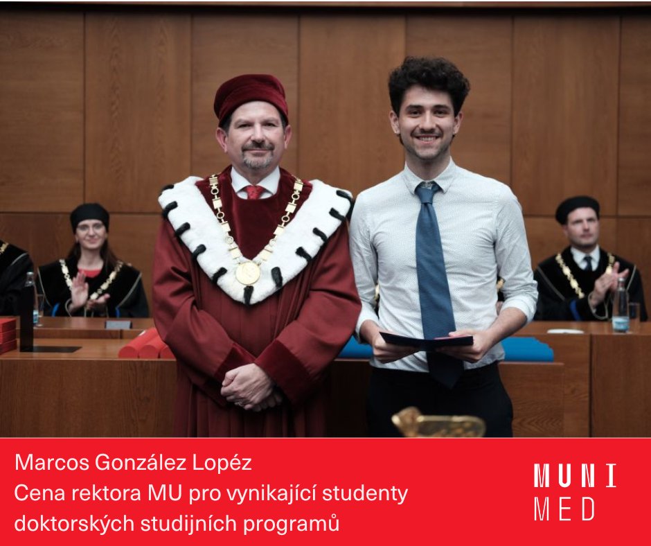 Science @ MED MUNI (@science_medmuni) on Twitter photo 👋Gratulujeme Marcosovi G. Lopézovi k Ceně rektora <a href="/muni_cz/">Masarykova univerzita</a> pro vynikající studenty doktorských studijních programů🎖️
Marcos se pod vedením školitele <a href="/KrivanekLab/">Jan Krivanek</a> v programu Biomedicínské vědy věnuje základním aspektům vývojové biologie a novým přístupům v regenerativní medicíně 👋Gratulujeme Marcosovi G. Lopézovi k Ceně rektora <a href="/muni_cz/">Masarykova univerzita</a> pro vynikající studenty doktorských studijních programů🎖️
Marcos se pod vedením školitele <a href="/KrivanekLab/">Jan Krivanek</a> v programu Biomedicínské vědy věnuje základním aspektům vývojové biologie a novým přístupům v regenerativní medicíně