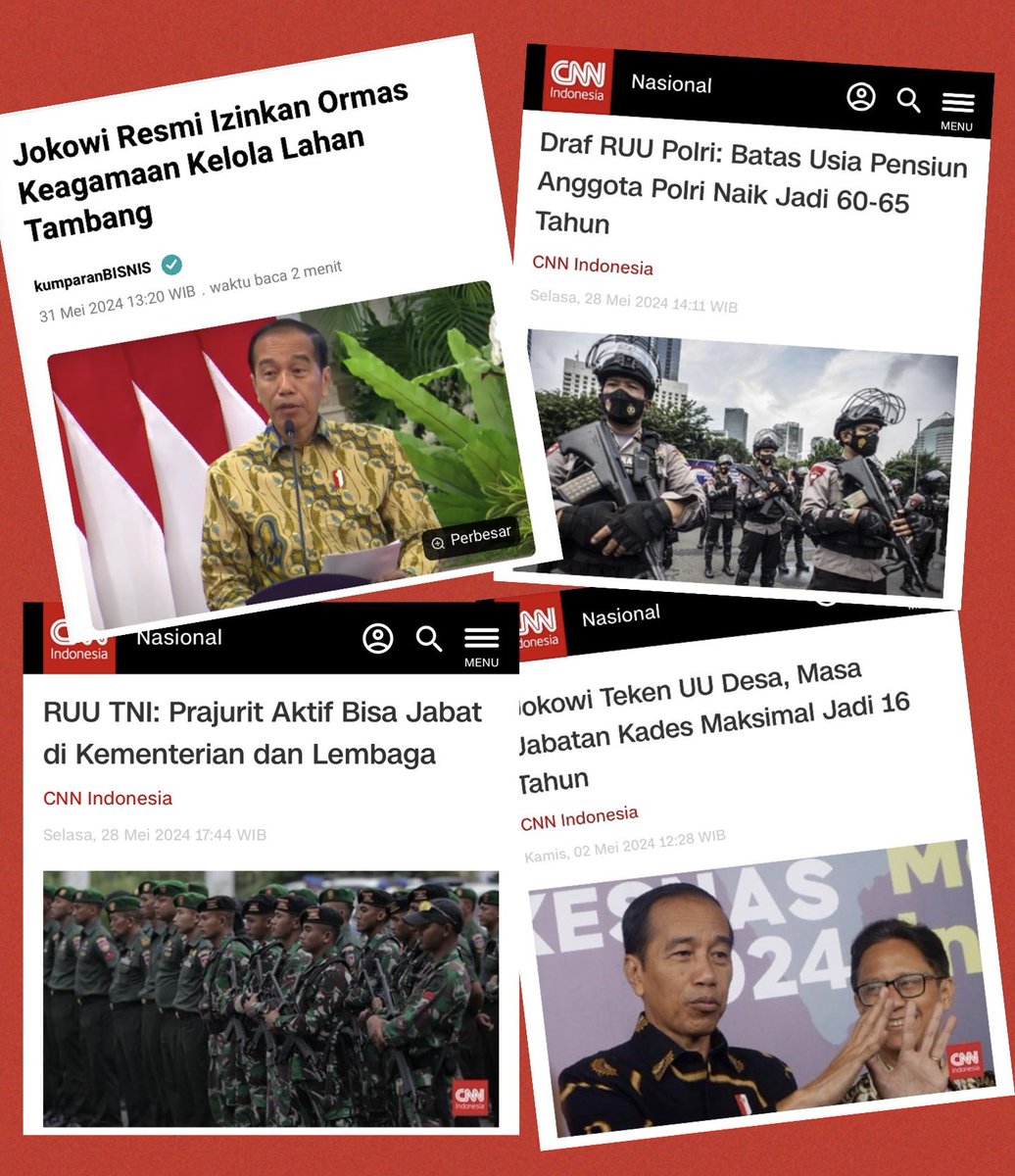 4 otot yang akan menjaga dan mengamankan kekuasaan.