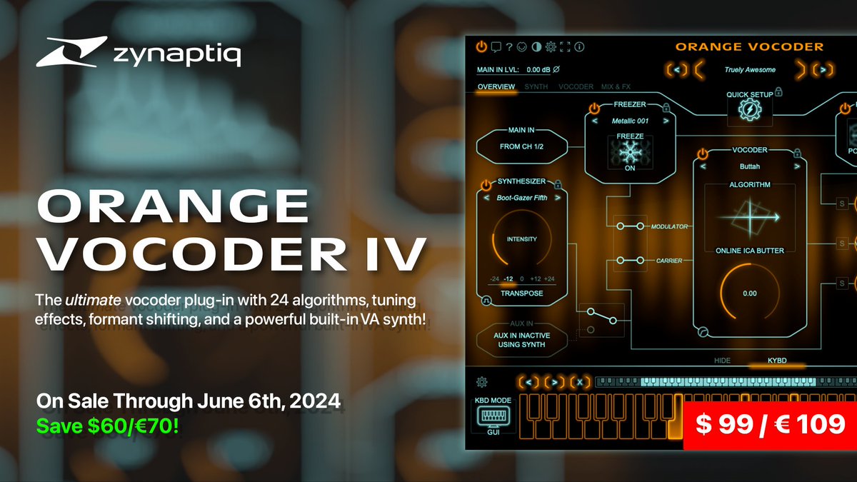 zynaptiq's tweet image. The ultimate vocoder, now on sale!
zynaptiq.com
#zynaptiq #vocoder #sounddesign #gameaudio #musicproduction #flstudio #abletonlive #logicpro #protools #bitwig