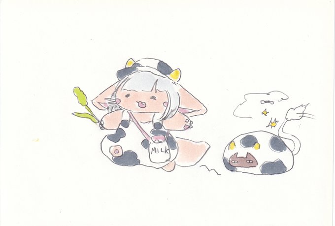 「cow print tail」 illustration images(Latest)