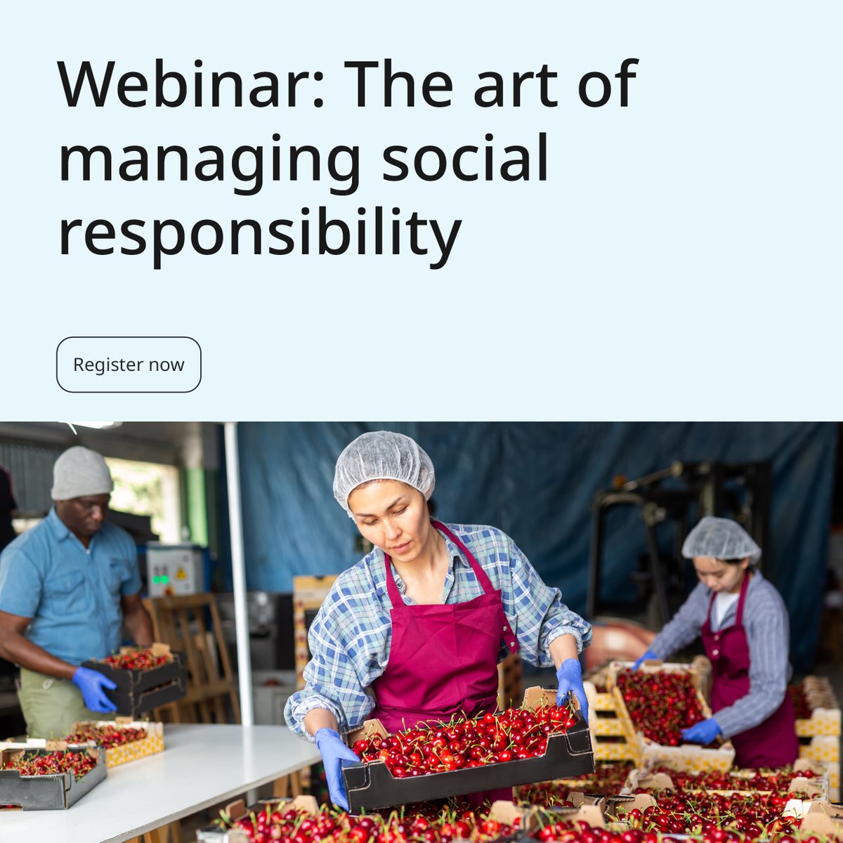 Join our webinar on 'The Art of Managing Social Responsibility Performance,' hosted by BSI with Sedex and Foundation FSSC.

Date: Wednesday, 12 June 2024
Time: 4:00 – 5:30 PM (AU-AEST) / 6:00 – 7:30 PM (NZ)
Register: page.bsigroup.com/l/73472/2024-0…

#SocialResponsibility #FoodSafety