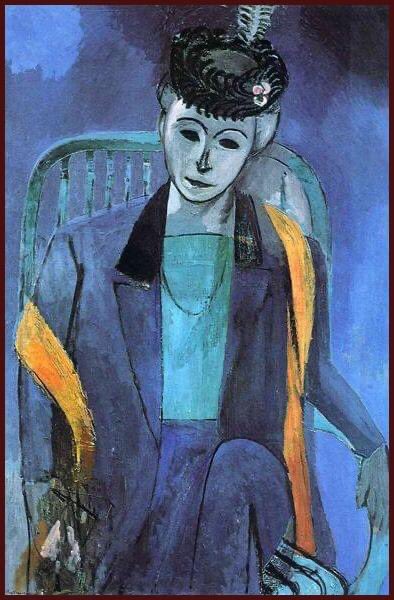 Portrait of Mme. Matisse ,Henri Matisse 1913