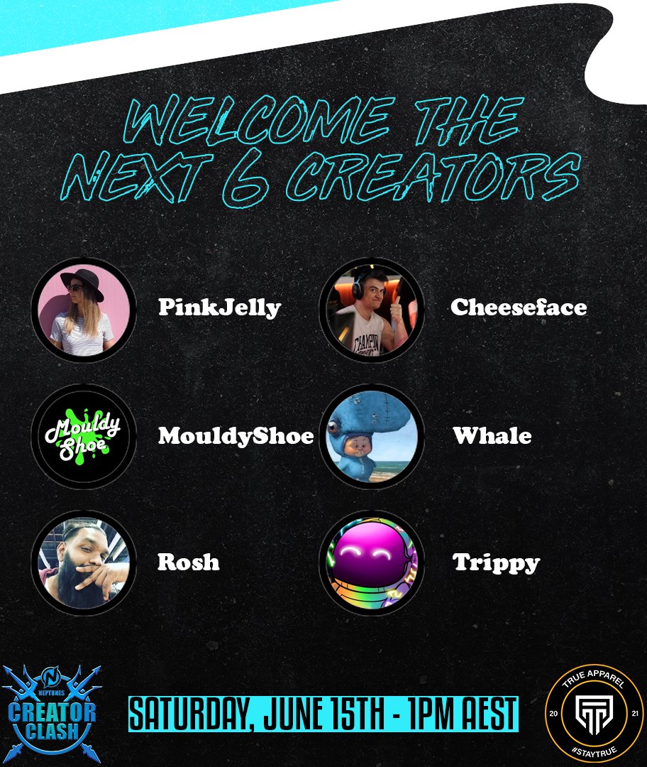 {#NeptuneCreatorClash} 

Please welcome our next group of participants in the Creator Clash! 

Keep an eye out for our next post on Monday!

#NeptuneRises