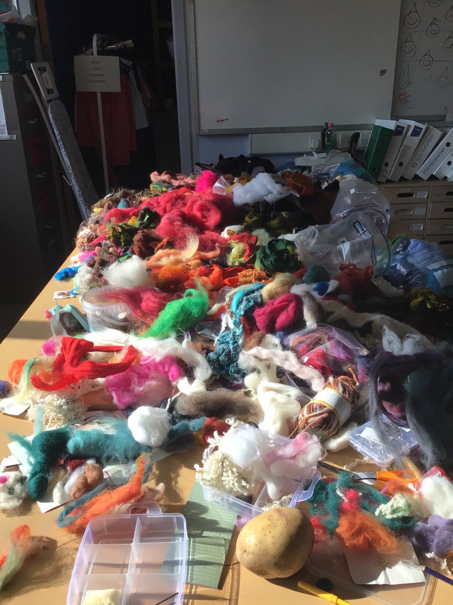 BGE needlefelting kits ready for today’s Well-being day, cacti and creatures…can’t  wait!  thanks  to  Hope  Jacare  for  these  beautiful fibres!