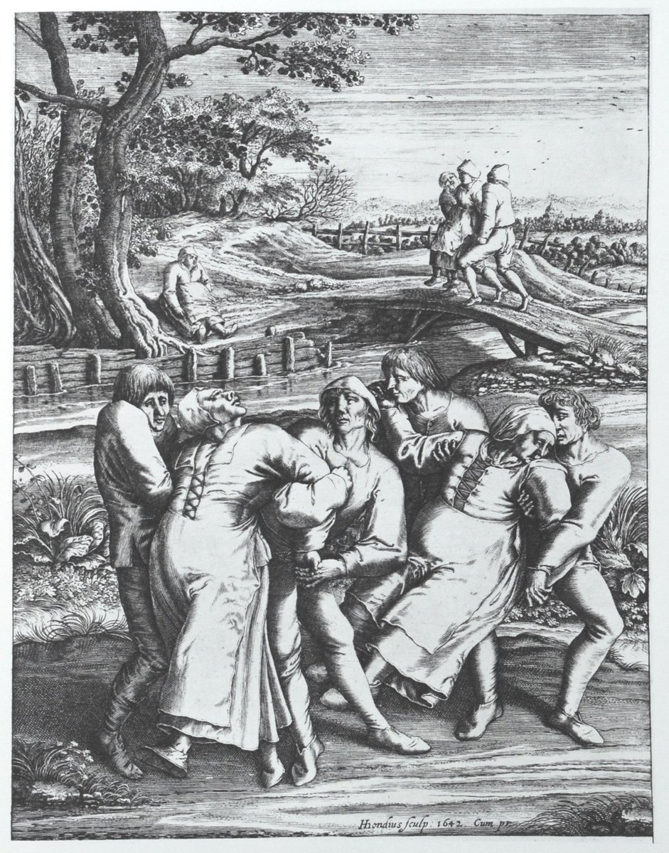 The Dancing Plague of 1518, a bizarre historical event. 

In July 1518, in Strasbourg (then part of the Holy Roman Empire), a woman named Frau Troffea began dancing fervently in the streets. Within a week, dozens of others had joined her, and by the end of the month, the number