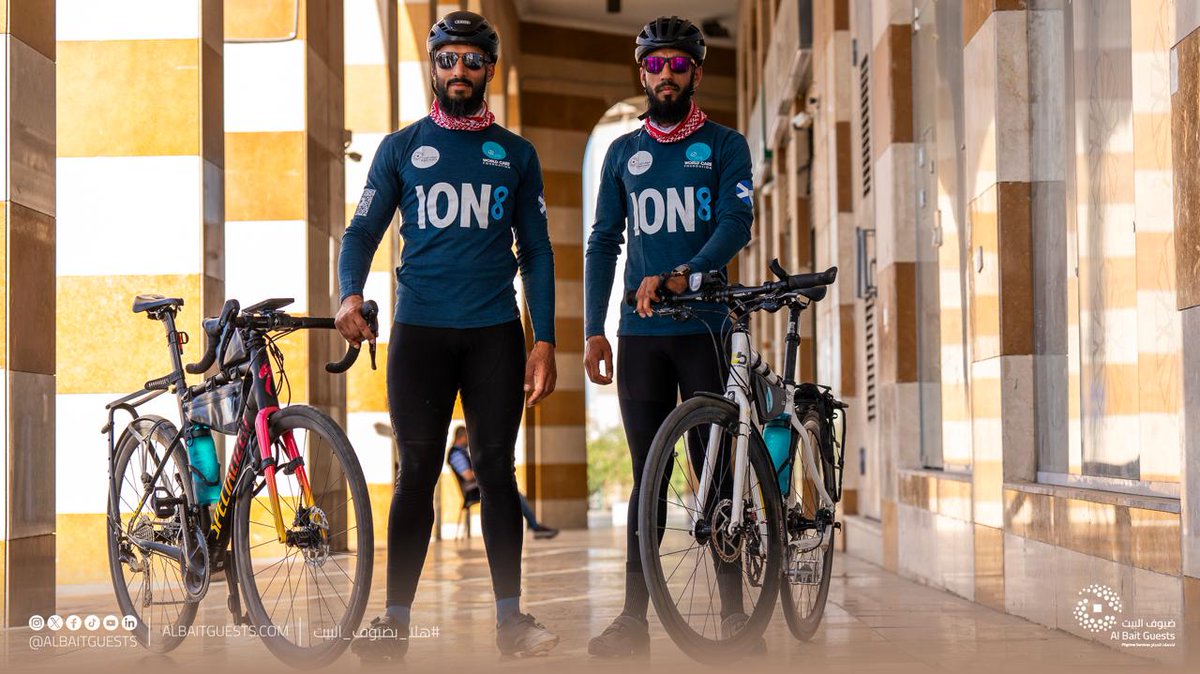 HaramainInfo's tweet photo. Cycling To Madinah From Scotland for a 3,635-mile bike journey to Hajj

The journey of Abdul Rahman, 34 and Reehan Ali, 29 from Bonnyrigg, Midlothian took them through 13 countries including Netherlands, Germany, Bulgaria, Turkey and Lebanon. https://t.co/Fk7KY4F7K8