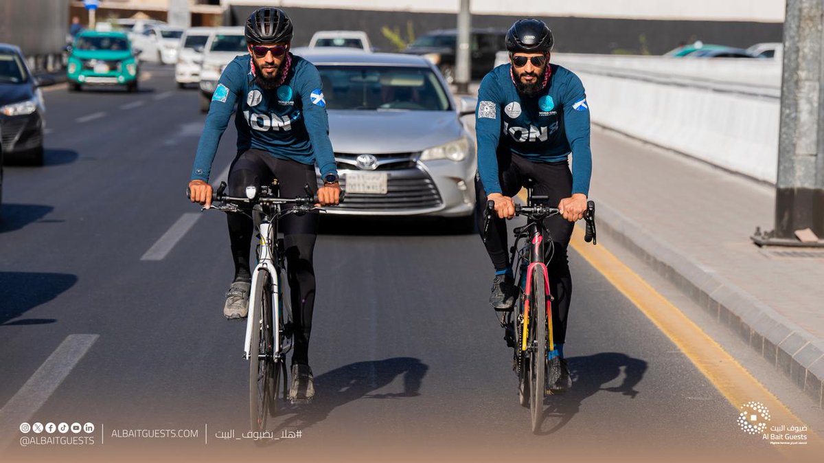 HaramainInfo's tweet photo. Cycling To Madinah From Scotland for a 3,635-mile bike journey to Hajj

The journey of Abdul Rahman, 34 and Reehan Ali, 29 from Bonnyrigg, Midlothian took them through 13 countries including Netherlands, Germany, Bulgaria, Turkey and Lebanon. https://t.co/Fk7KY4F7K8