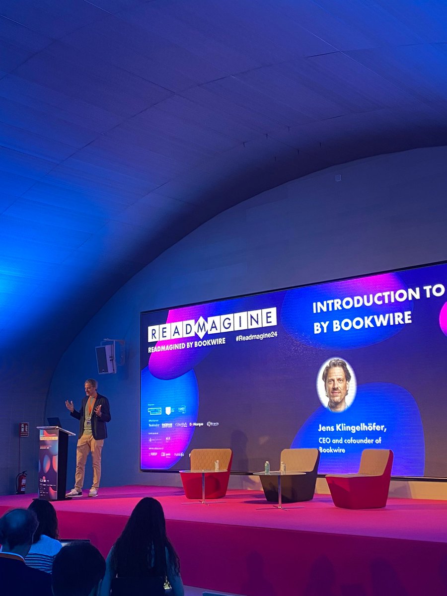BookwireEs's tweet photo. 🚀 Day 3 of #Readmagine24: Readmagined by #Bookwire begins.  

It is opened by Jens Klingelhöfer, CEO and co-founder of Bookwire.  

⚡️ Let's get started!   

Full programme: https://t.co/iMVZg2RCU0 

#Publishing #TechInPublishing #DigitalPublishing @bookwire @fundacionGSR https://t.co/f2DM58gPR9