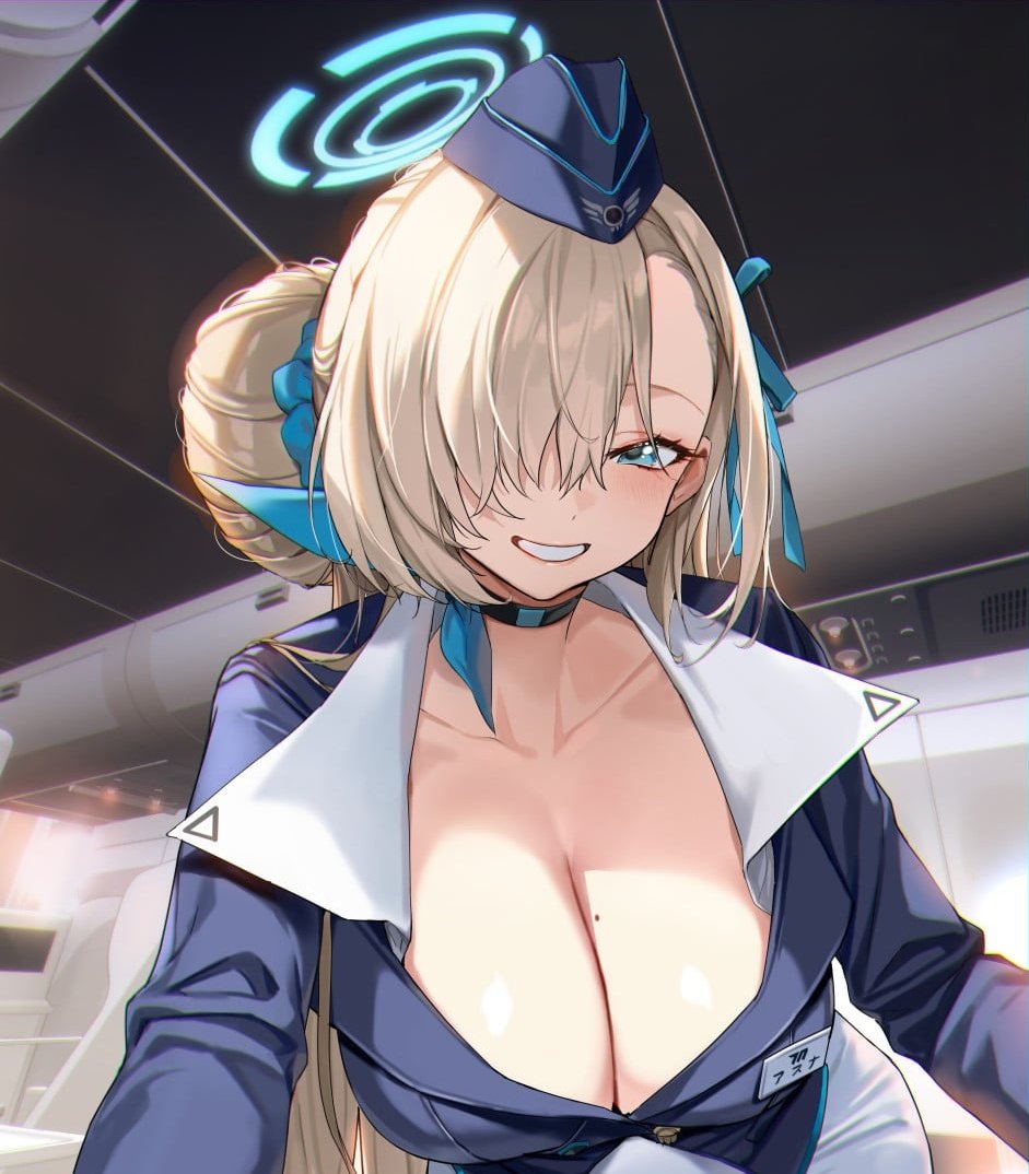 "Thank you for traveling with us, and I do hope you..." But then she flinched, her eyebrow twitching at her passenger's question.

"No sir, these two do, in fact, not count as hands-on luggage — That kind of service is only for premium passengers."