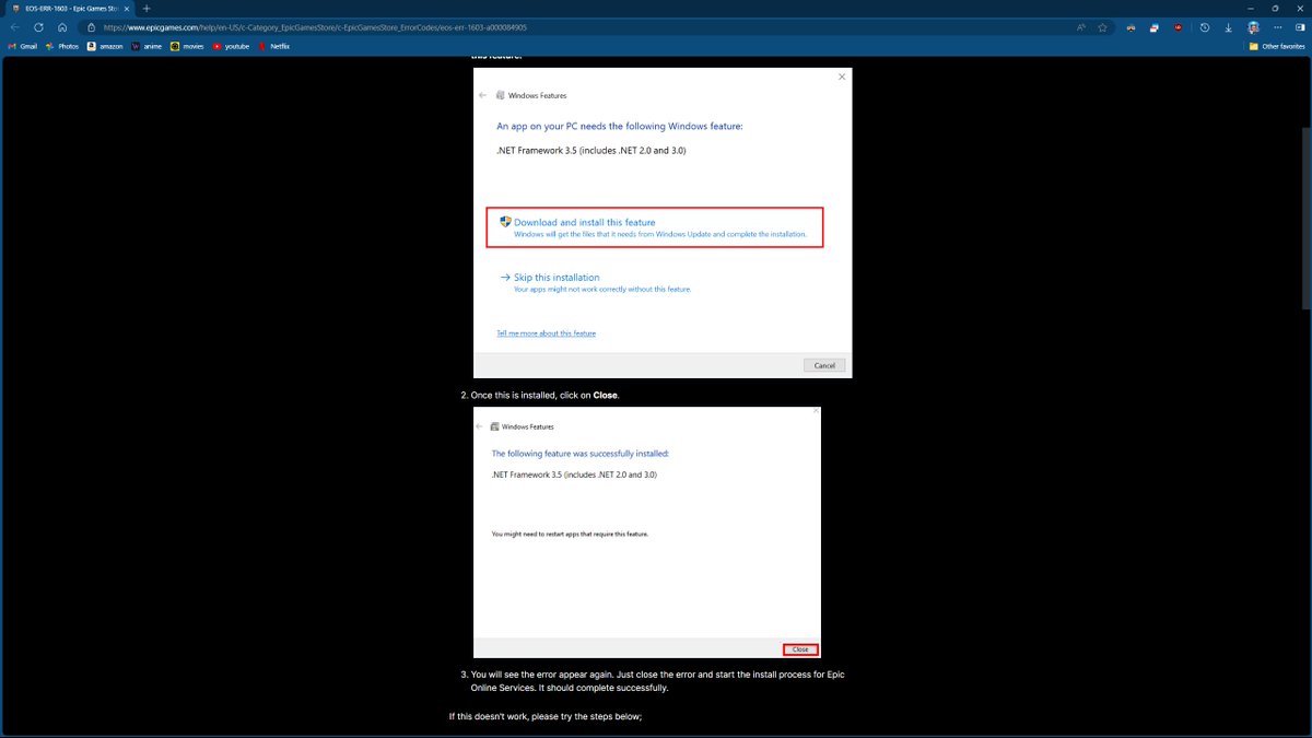 davidg8082's tweet photo. can someone help I'm trying to install epic online services for a while now but keeps saying failed and to do that in the picture, but the thing is i don't get that pop up i click install now on the launcher and it automatically says install failed @EpicGamesBackup #EpicGames https://t.co/gDejAQBaDm