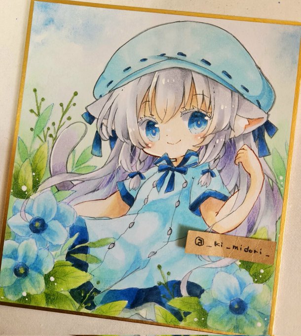「blue dress flower」 illustration images(Latest)