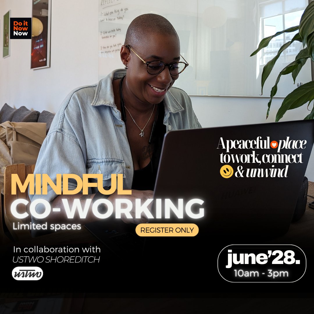 We're back with another Mindful Co-working event next month. If you're looking for a change of scenery where you can increase productivity whilst networking with like-minded individuals, register today for free.

l8r.it/vIaB