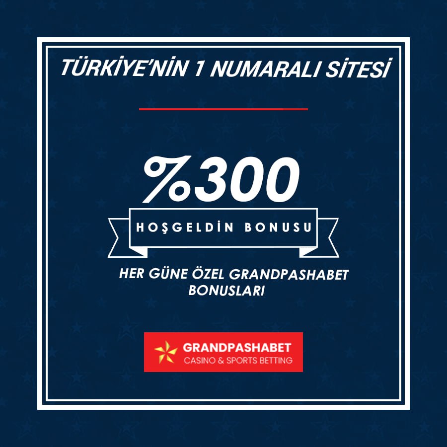 En Kaliteli Casino Sitesi olan #grandpahabet ;
Türkiye'nin 1 Numaralı Sitesi Seçilmiştir. @grandpashabetz Twitter hesabımız üzerinden Grandpashabet üyelik yapan tüm herkese %300 Hoş Geldin bonusu