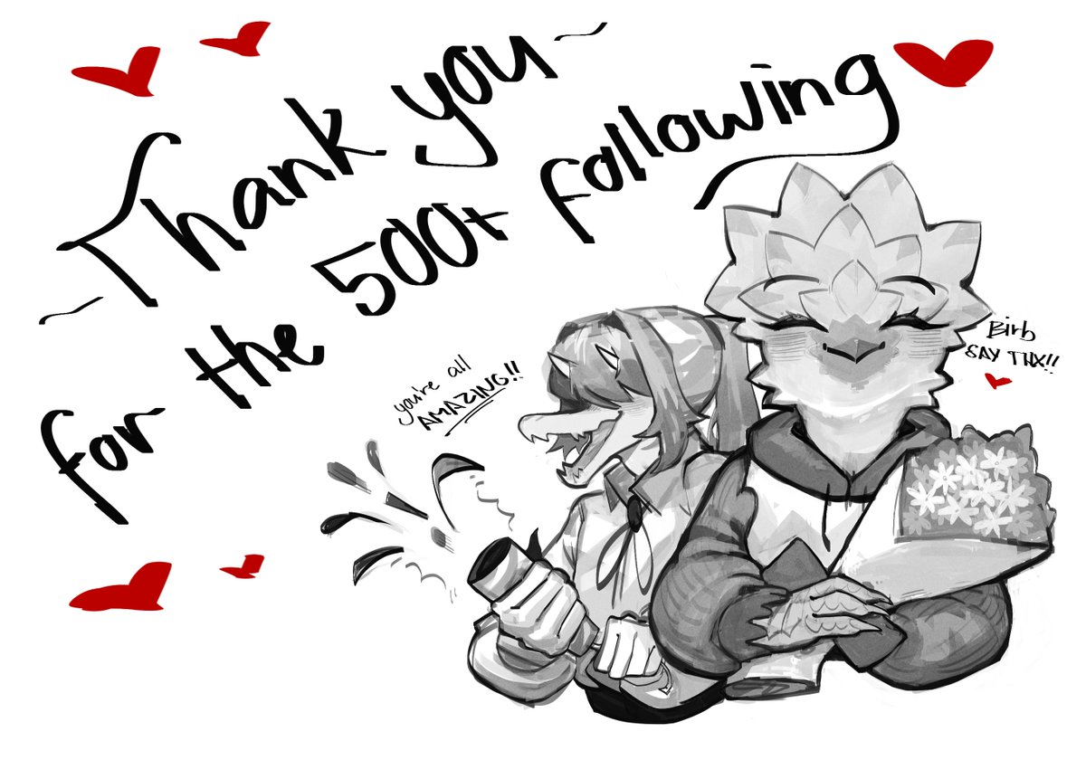 Dustinn_draws's tweet photo. I'd like to give my outmost thanks to all of the 500+ awesome people out there!
 I am TRULY grateful to you ALL who share a moment to appreciate my drawings. I promise to keep on cookin for yall and lookin forward to how far this account can grow!
Sa muli, maraming salamat -🐥 https://t.co/6qTteLuEjw