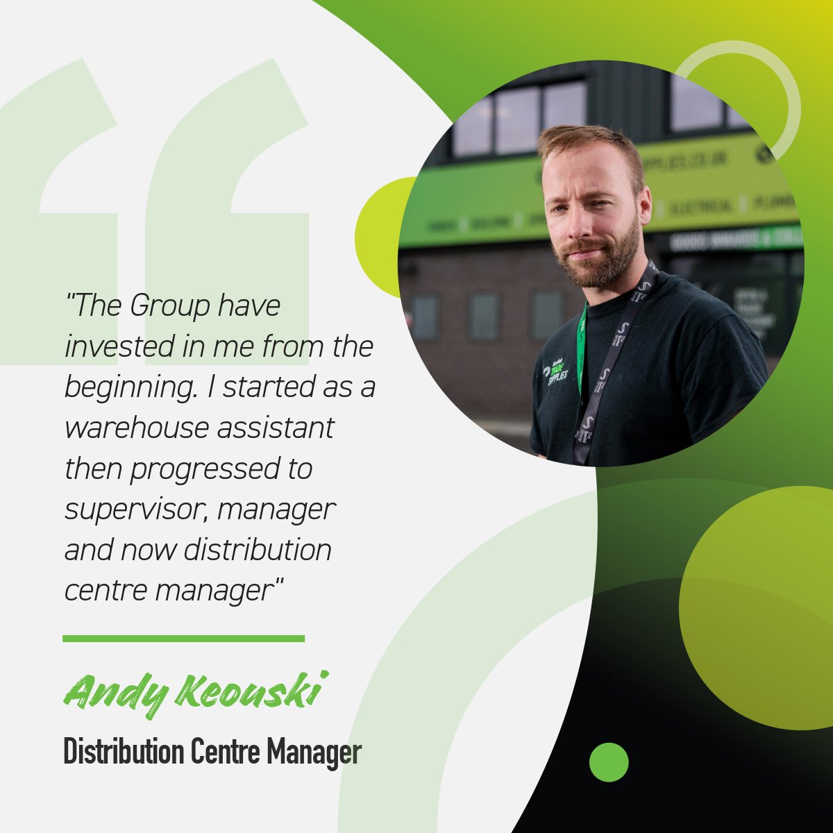 At Sovini Trade Supplies our mission is to create opportunities and change lives 🙌

Andy, our Distribution Centre Manager, shares his positive experience and progression during his time as a valued member of the team!

#ourpeople