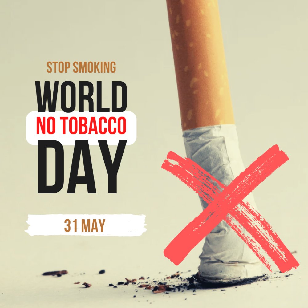 🌍👓 Happy #WorldNoTobaccoDay! Did you know smoking can harm your vision? Quitting can reduce the risk of cataracts and macular degeneration. Protect your eyes and see a brighter future! Visit us for a comprehensive eye exam. #NoTobacco #HealthyVision #Optician