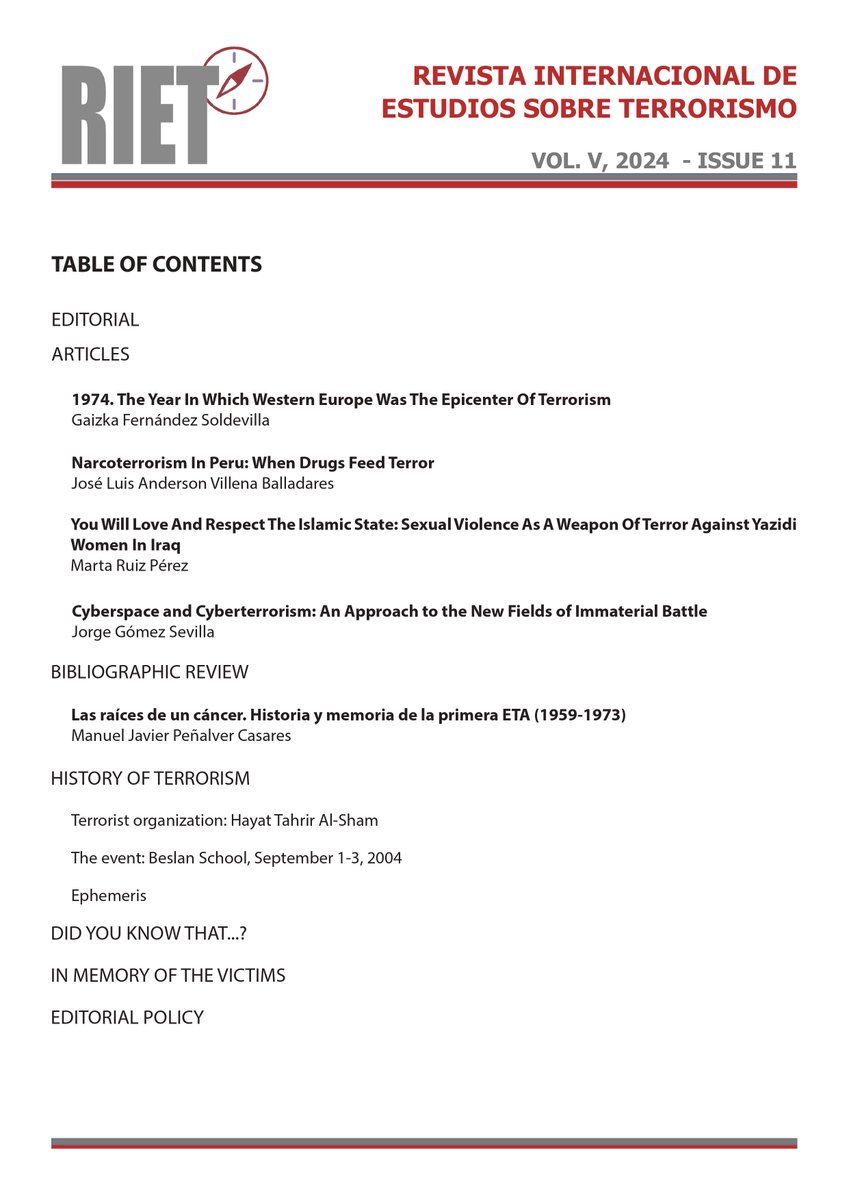 🇪🇸Felices de anunciar el lanzamiento del número 11 de RIET. Descubre todo el contenido de esta nueva publicación aquí: rietjournal.org/wp-content/upl…

🇬🇧We are pleased to announce the launch of issue 11 of RIET. Discover all the content in English here:rietjournal.org/wp-content/upl…
