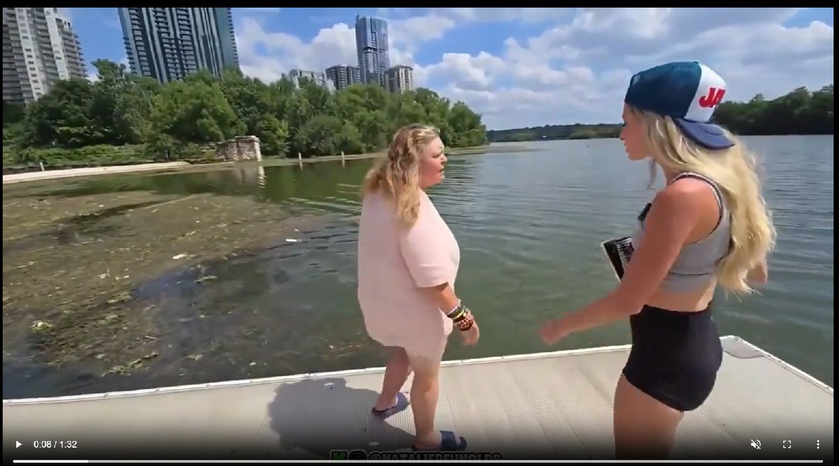StreamRiftCom's tweet photo. Here is what evil looks like: #NatalieReynolds makes this face after what appears to be tricking a disabled woman to jump off a dock to go swimming and then leaving her to drown as the disabled woman asked for help.  This is her laughing at pulling off the trick and before she is aware she killed this woman by her trying to get a video view.  She has a mic on everything.  She says "Go ahead and jump in", then when the woman is in the water and needs help Natalie laughs and runs away while the disabled woman drowns.  As the father of a disabled daughter, I believe this woman is evil.  

Sometimes people think we need new laws to protect us from the risks posed by #technology.  Fortunately, these things are already illegal.  At a minimum, if this woman unintentionally did something that resulted in someone killing themselves (convincing a disabled woman to jump into water and then refusing to help her), most states would consider that some version of unintentional manslaughter.  A really important point about content moderation is making sure that platforms don't actually encourage this type of behavior.  This type of shock content has already resulted in some significant cases that even involve #shitbag streamers (or whatever they want to call themselves) essentially attacking people to film the reaction, then the person reacts.  Assault is illegal, you can't all of the sudden assault people without their consent and record it for views; platforms that host and promote that type of content end up encouraging that type of behavior.  I hope this girl is given a fair trial and that if she is found responsible for convincing a disabled woman to jump  into water and refusing to provide help, that she receives nothing but the harshest punishment available and for the sentencing to be extremely public.  This type of behavior must be strongly discouraged.  Again, it can be easy to think we need new laws, but if we refuse to support platforms that behave this way and also hold platforms accountable for fostering environments that create these events (and those laws already exist) then we likely don't need any new legislation.

#NVLeg #TakeBack6 #AngryDad