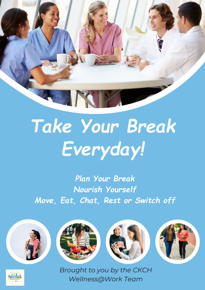 Priscilla1Lynch's tweet photo. 'Take your break' โน๏ธ๐ฅฃIt is very important that we prioritise our breaks so that it establishes a culture within our work environment that taking your lunch break every day is the norm.
#healthandwellbeing
#takeyourbreak https://t.co/yLmNQURIuo