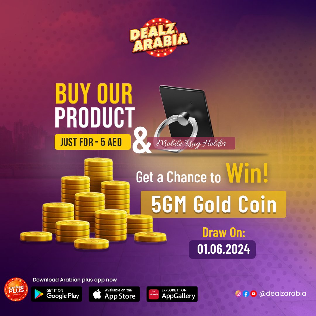 When preparation meets opportunity, magic happens! Pay less, achieve more. 🌟

SHOP NOW: dealzarabia.me
INSTALL OUR APP NOW: ARABIAN PLUS
.
.
#DealzArabia #Arabian_Points #livedraw #goldcoins #big_announcement #win #raffledraw #dxb #Luckydraw #winner