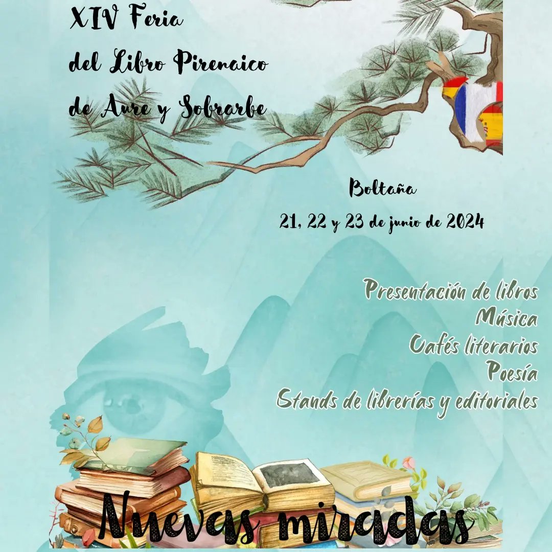 Dentro de tres semanas, nuestro #CascoAntiguo se llenará de libros📚, hoy te presentamos los actos que van a jolonar los días 21,22 y 23 de junio.
#BoltañaEsCultura
Feria apoyada por el #ProyectoPoctefaDusal+, <a href="/GobAragon/">Gobierno de Aragón</a> <a href="/DPHuesca/">Diputación de Huesca</a> @comarcadesobrarbe
<a href="/AureLouron/">Pirineos Sobrarbe Aure Louron</a> <a href="/SaintLarySoulan/">Saint-Lary</a>