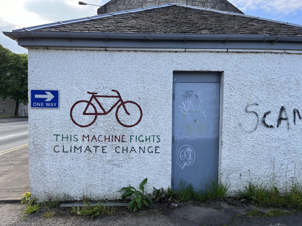 Graffiti I can relate to #maryhill ⁦<a href="/CyclingScotland/">Cycling Scotland</a>⁩