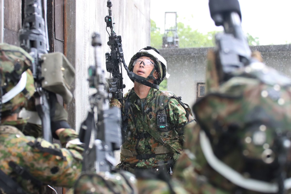 第34普通科連隊 が実施した中隊等訓練検閲（後段）の様子 市街地